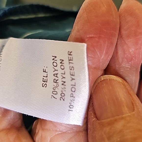 Layerz clothing top.blue with gray stripes beautiful silver enbroidery. Size sm - Picture 9 of 10